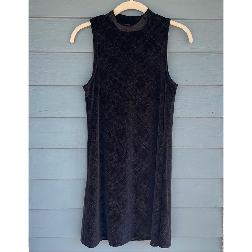 Aeropostale Sparkly Diamond Print Mock Neck Swing Dress